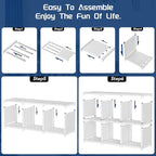 Mavivegue Book Shelf, 18 Cube Storage Organizer, DIY Bookcase, Metal Cube - Image 6