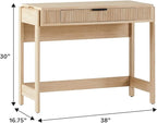 Walker Edison Transitional Style Furniture, Reeded Detail, Lift-Top Desk - Image 3