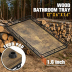 Bathroom Vanity Tray for Countertop, 12" x 6" Wood Toilet Tank Tray - Image 3