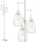 Dimmable Floor Lamp, 3 x 800LM LED Edison Bulbs Included, Farmhouse Industrial by Nintiue