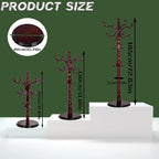 73" Wooden Coat Rack Stand, Coat Racks Freestanding - Image 6