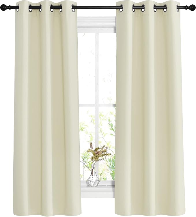 NICETOWN Room Darkening Beige Curtains by NICETOWN