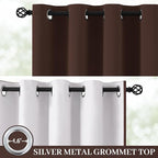 Yakamok Brown 100% Blackout Curtain Panels 84 inches, 2 Panels | Blackout - Image 2