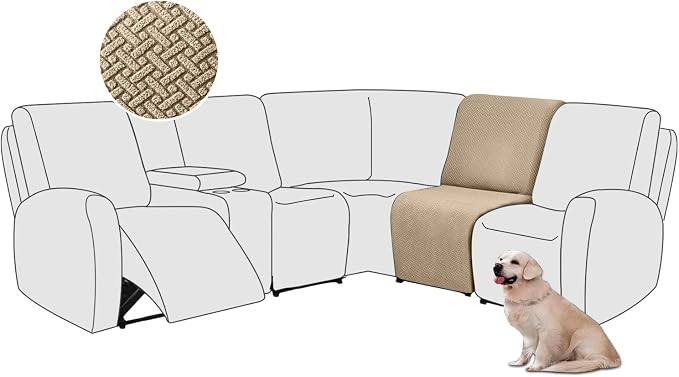 ALIECOM 100% Waterproof Recliner Sectional Couch Covers L Shape Stretch Corner by ALIECOM