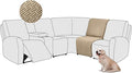 ALIECOM 100% Waterproof Recliner Sectional Couch Covers L Shape Stretch Corner by ALIECOM