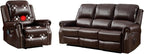 EBELLO 2 Piece Power Faux Leather Recliner Sofa Set, Reclining Living Room - Image 7