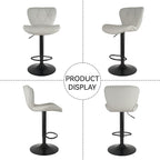 Nalupatio Modern Bar Stools Set of 4, Adjustable Faux Leather Upholstered - Image 5