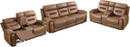 ANJ 3-Piece Faux Leather Power Recliner Sofa Set - Image 8