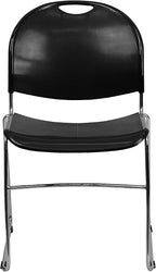 Flash Furniture HERCULES Series 880 lb. Capacity Black Ultra-Compact Stack Chair - Image 8