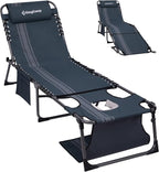 KingCamp Lounge Chair with face Hole, 400LBS Tanning Chairs by KingCamp