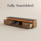 POVISON Fully Assembled 79" Mid-Century Modern TV Stand - Image 7