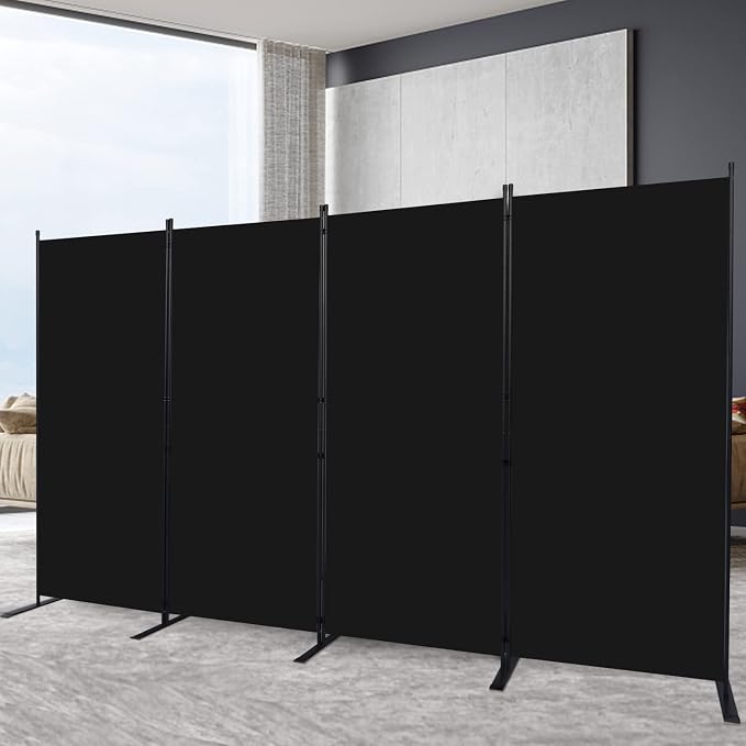 Room Divider 6FT Portable Room Dividers and Folding Privacy Screens, 4 Panel by HOMSCREENER