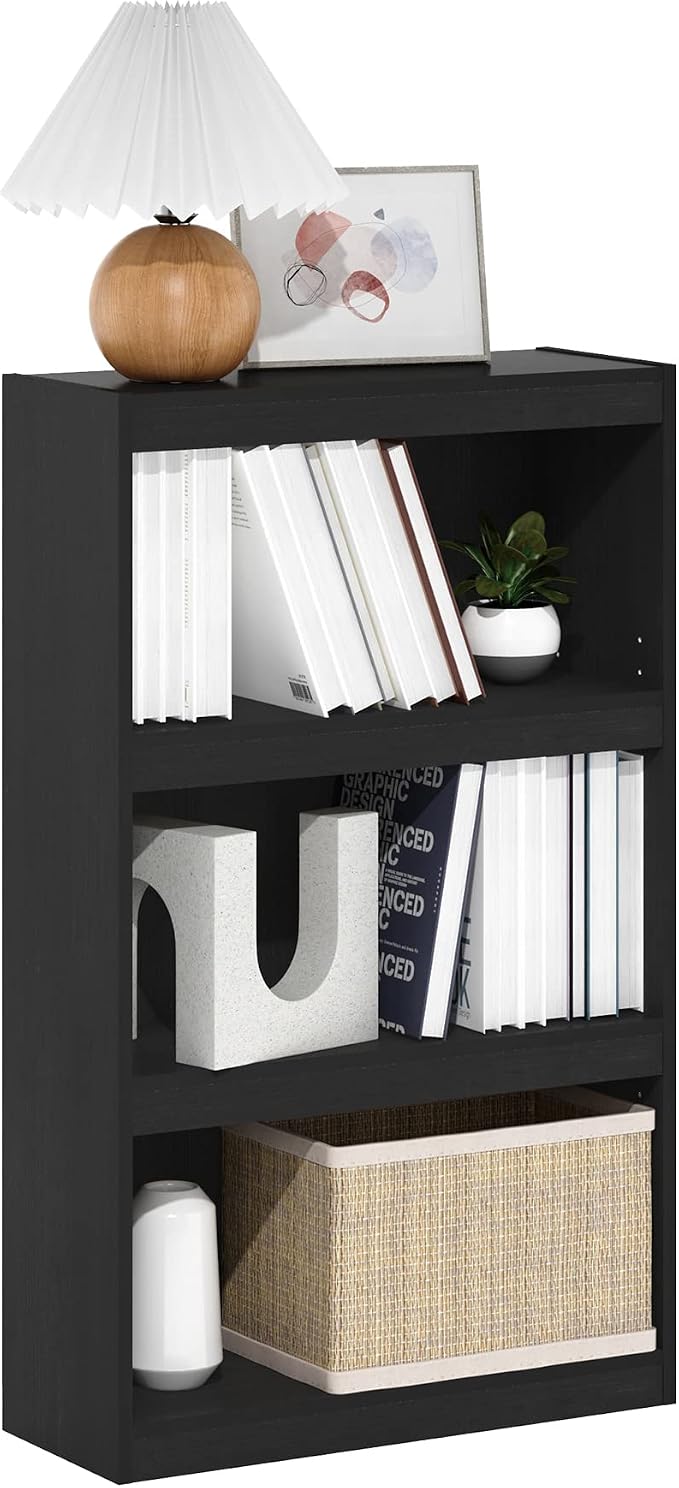 Furinno Jaya Enhanced Home Bookcase 3-Tier Adjustable Bookshelf by Furinno-FitsYourSpaceFitsYourBudget