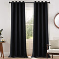 Yakamok Room Darkening Curtains 52x108 inch Length Black-Living Room | 2 panels by Yakamok