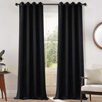 Yakamok Room Darkening Curtains 52x108 inch Length Black-Living Room | 2 panels by Yakamok
