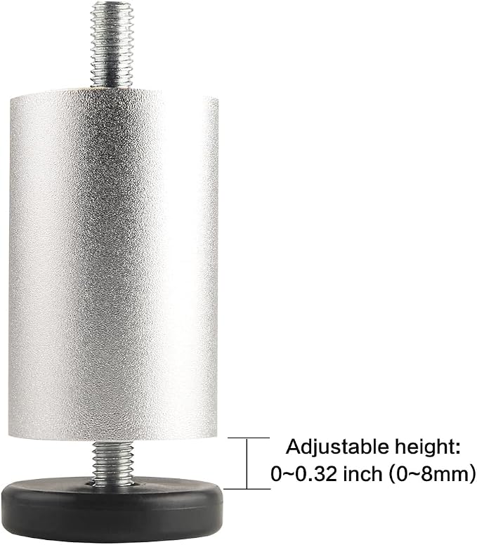 4 Pack Bed Support Legs 3 Inch Silver Furniture Cabinet Metal Legs Replacement - Image 3