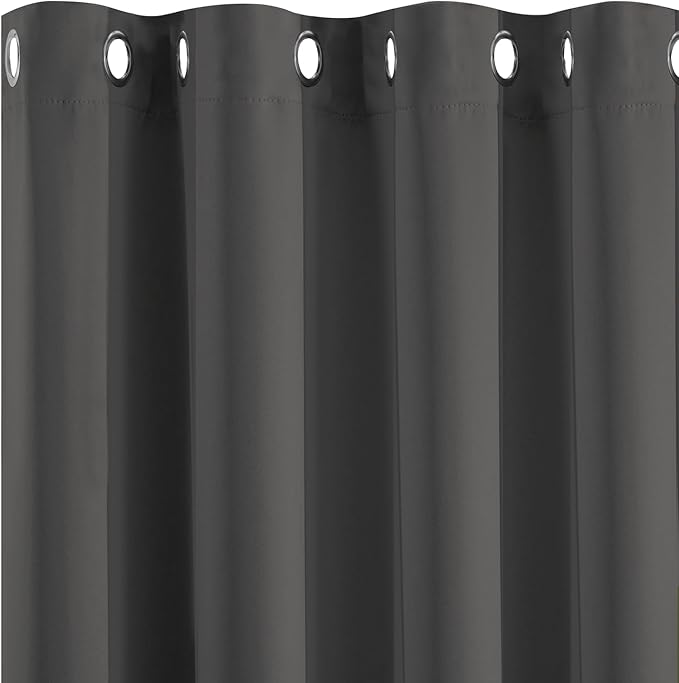 Yakamok Room Darkening Curtains 52x72 inch Length Charcoal Grey-Living Room | 2 by Yakamok