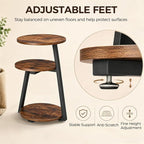 BEWISHOME Round Side Table, 3-Tier End Table, Nightstand - Image 7