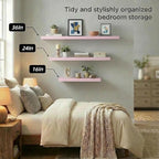 SAUMONIERES Floating Shelves Wall Shelf Solid Wood - Image 5