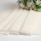 Cream Sheer Curtains 72 Inches Long 2 Panels - Image 6