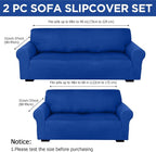 Peryiter 2 Pcs Sofa Covers Couch and Loveseat Covers Set Stretch Sofa Slipcover - Image 2