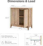 mopio Brooklyn Fluted Storage Cabinet, Modular Accent Buffet Sideboard - Image 3