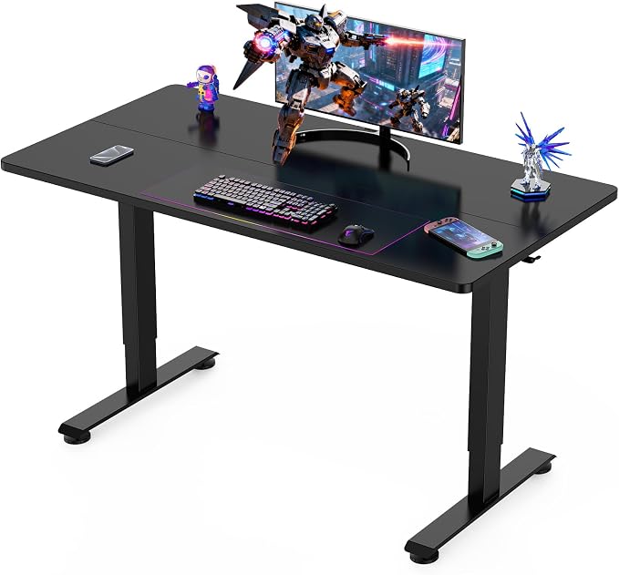 Veken 55 Inch Large Electric Standing Gaming Desk, Heights Adjustable, Sit to by Veken