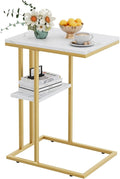 C Shaped End Side Table, Couch Sofa Table by Katrawu