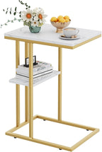 C Shaped End Side Table, Couch Sofa Table by Katrawu