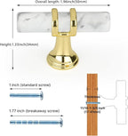 Rergy Cabinet Handles Marble Drawer Pulls and Knobs, T-Bar Hardware - Image 2