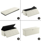 DocSafe Storage Ottoman Bench, Fireproof＆Waterproof Folding Bench - Image 7