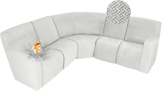 ALIECOM 100% Waterproof Recliner Sectional Couch Covers L Shape Stretch Corner by ALIECOM