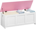 HOOBRO Storage Bench, 39.3" Retro Wooden Storage Chest, Wooden Storage Trunk - Image 6
