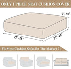 LA MEACK Couch Cushion Cover Seat Cushion Cover Stretch Armchair Cover Separate - Image 6
