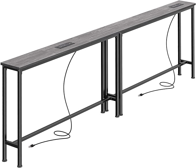 SUPERJARE 78.8 Inch Narrow Console Table by SUPERJARE