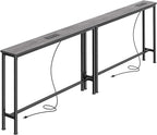 SUPERJARE 78.8 Inch Narrow Console Table by SUPERJARE