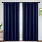 Yakamok Room Darkening Curtains 70x84 inch Length Navy Blue-Living Room | 2 by Yakamok