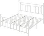 SHA CERLIN 14" King Size Metal Platform Bed Frame/Victorian Headboard and - Image 8