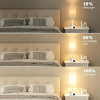 Fenmzee Matte White Bedside Table Lamp - Image 5