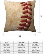 Baseball with American Flag Pillow Covers 18x18 Set of 2, Vintage Baseball - Image 5