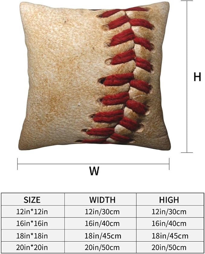 Baseball with American Flag Pillow Covers 18x18 Set of 2, Vintage Baseball - Image 5