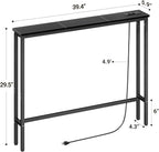ELYKEN 5.9" Narrow Console Sofa Table - Image 3