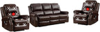 EBELLO Faux Leather Power Living Room Furniture Set, Included 2 Reclining 1 - Image 8