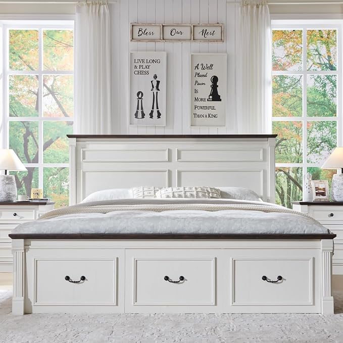Aitjunz Farmhouse King Size Bed Frame - Image 3