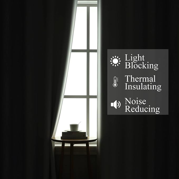 Lilac and Greyish White Ombre Blackout Curtains Living Room 90 Inches Long | - Image 3