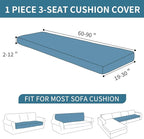 XINEAGE Couch Cushion Covers, Loveseat Sofa Seat Slipcovers - Image 3