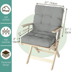 Outdoor Chair Cushions Set of 2, High Back Soft Seat Pad - Image 9
