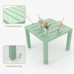 GarveeTech 3 PCS Outdoor Bistro Set, Stackable Modern Metal Steel Table and - Image 3