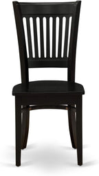 East West Furniture ANVA3-BLK-W 3 Piece Kitchen Table Set - Image 6