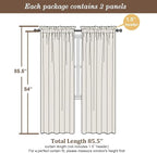 Chyhomenyc Pink Sheer Curtains 84 Inches Long - Image 2